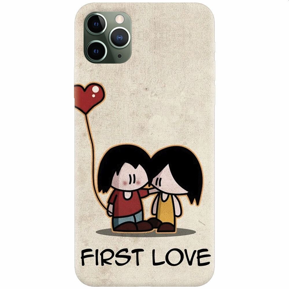Husa silicon pentru Apple Iphone 11 Pro Max, First Love Great Lock Screen