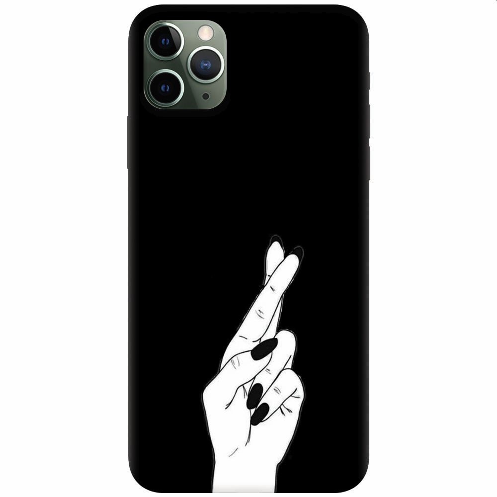 Husa silicon pentru Apple Iphone 11 Pro Max, Finger Cross