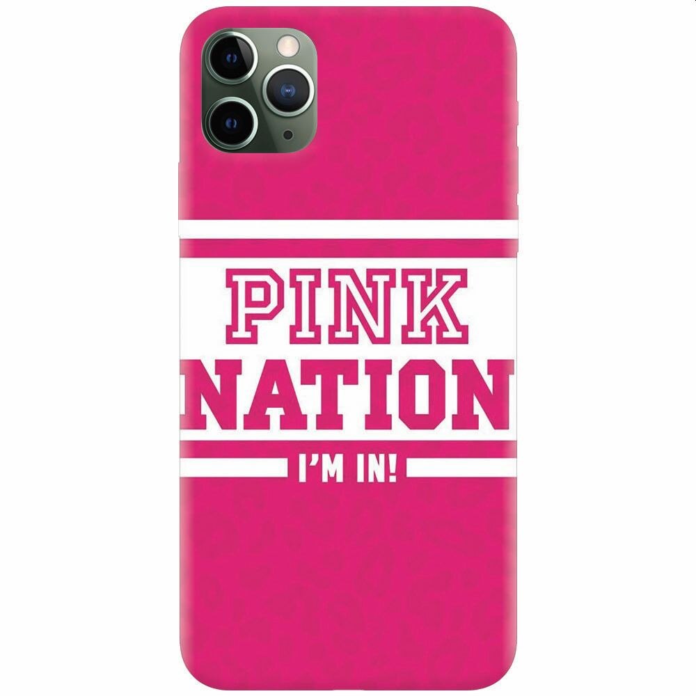 Husa silicon pentru Apple Iphone 11 Pro, Pink Nation