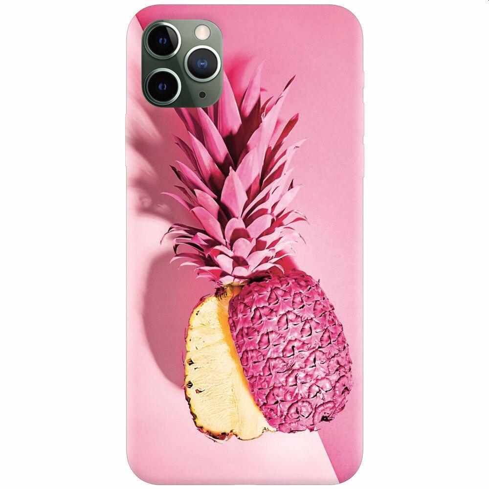 Husa silicon pentru Apple Iphone 11 Pro, Pink Pineapple