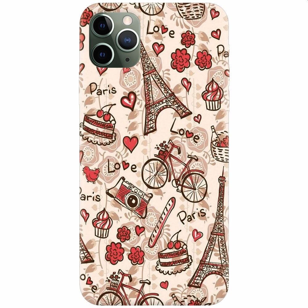 Husa silicon pentru Apple Iphone 11 Pro Max, Paris Love