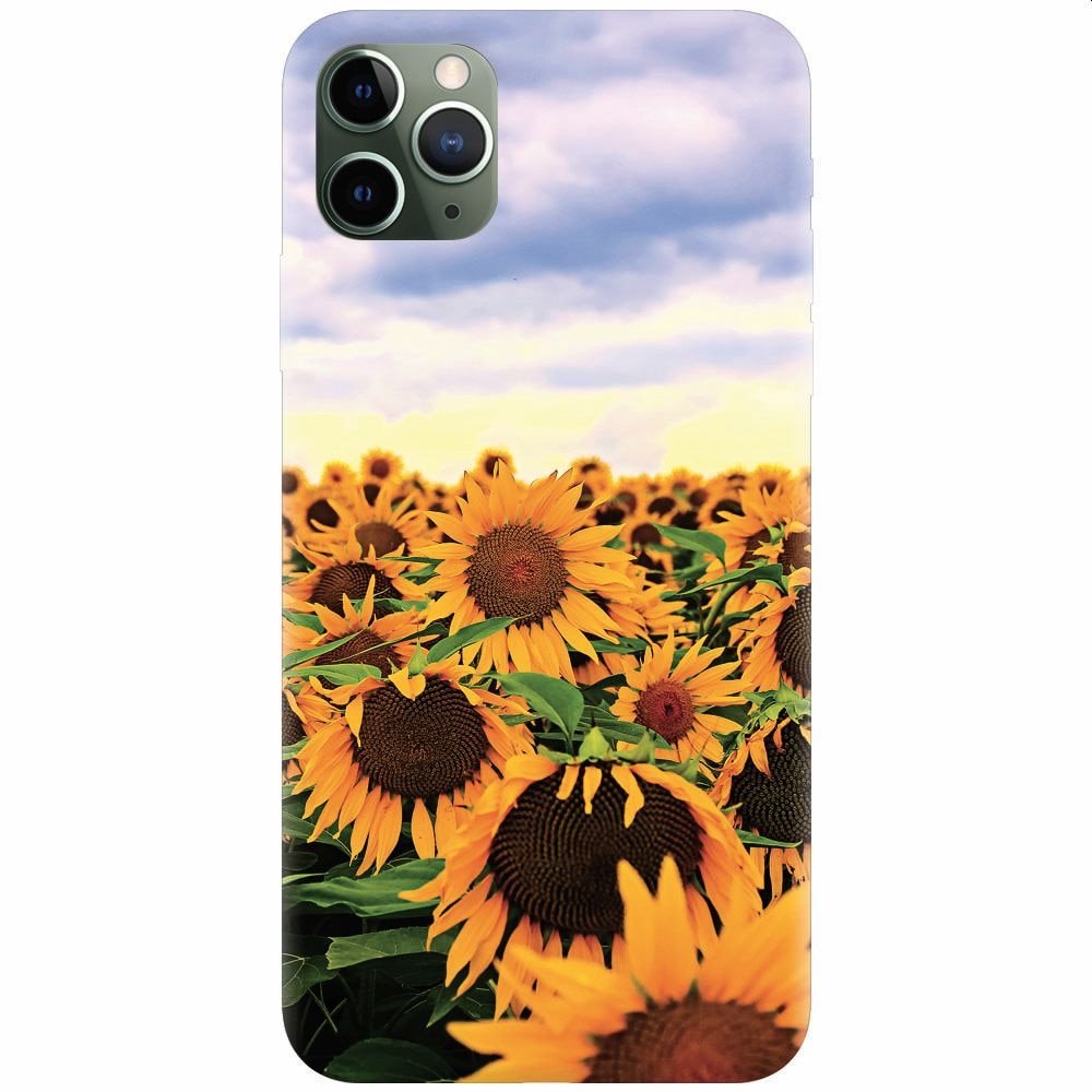 Husa silicon pentru Apple Iphone 11 Pro, Sunflowers