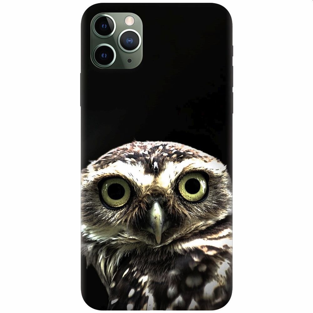 Husa silicon pentru Apple Iphone 11 Pro Max, Owl In The Dark