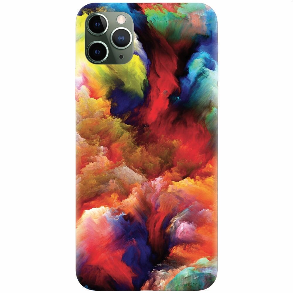 Husa silicon pentru Apple Iphone 11 Pro, Oil Painting Colorful Strokes