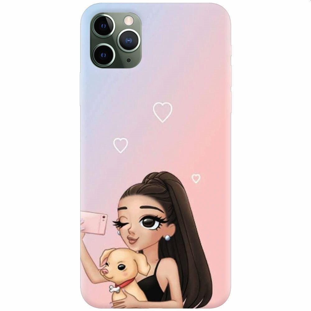 Husa silicon pentru Apple Iphone 11 Pro Max, Selfie With Sweet Dog