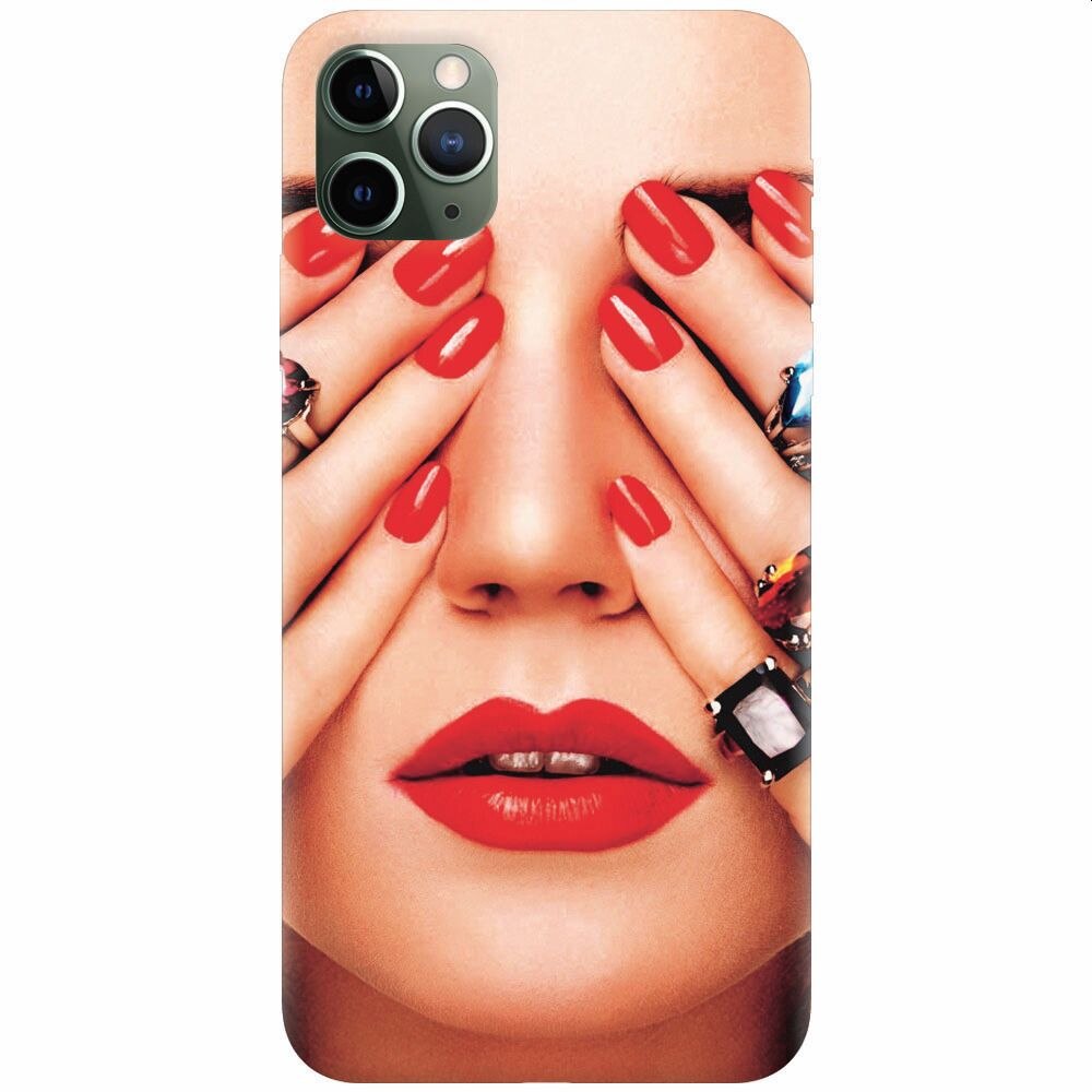 Husa silicon pentru Apple Iphone 11 Pro Max, Rings On All Fingers