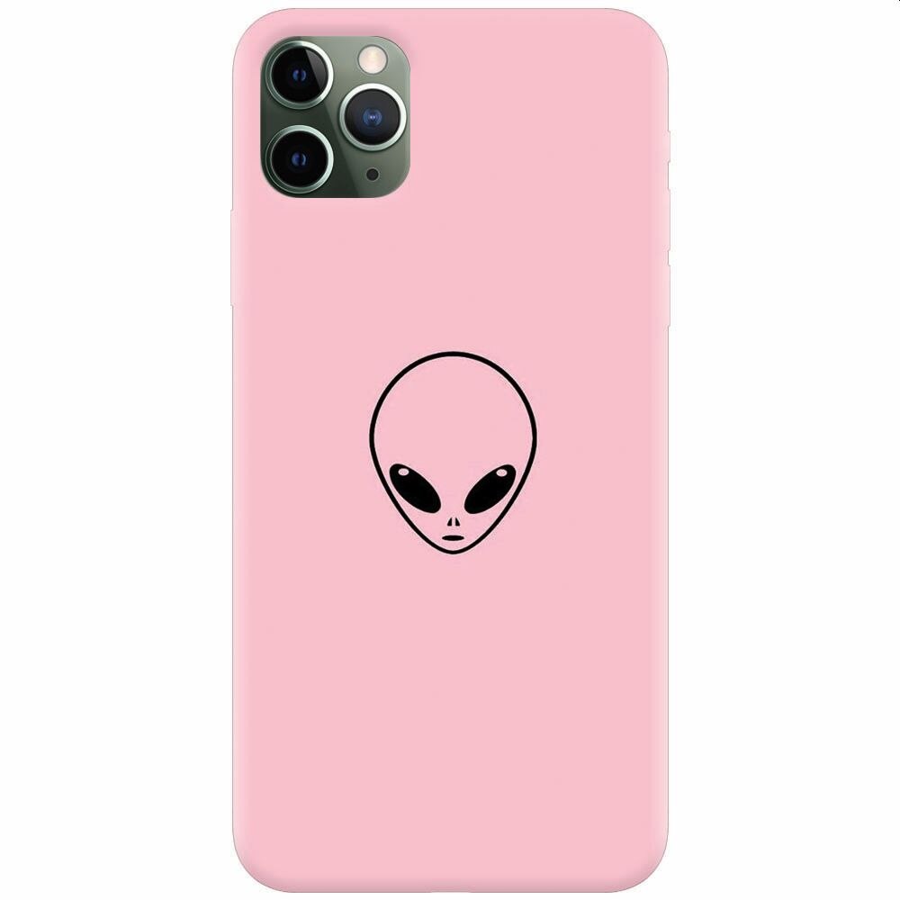Husa silicon pentru Apple Iphone 11 Pro Max, Pink Alien