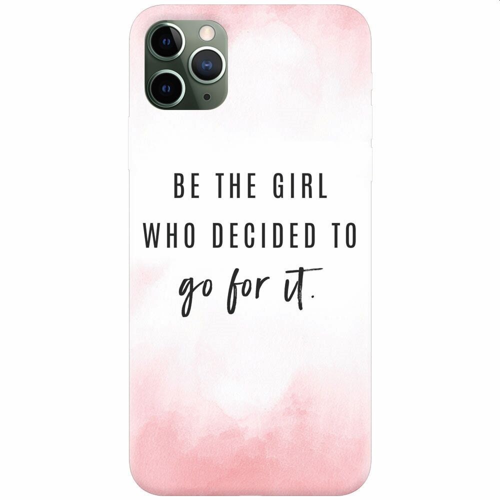 Husa silicon pentru Apple Iphone 11 Pro, Quotes Pink