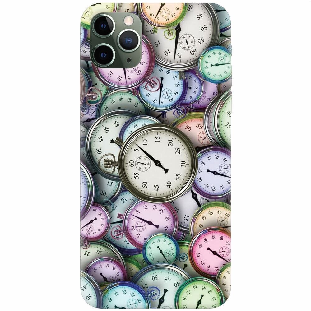 Husa silicon pentru Apple Iphone 11 Pro, Clocks