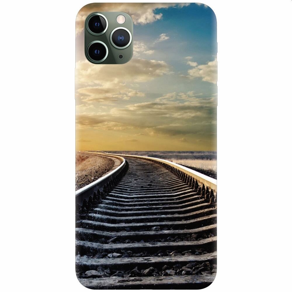 Husa silicon pentru Apple Iphone 11 Pro Max, Railroad Horizon