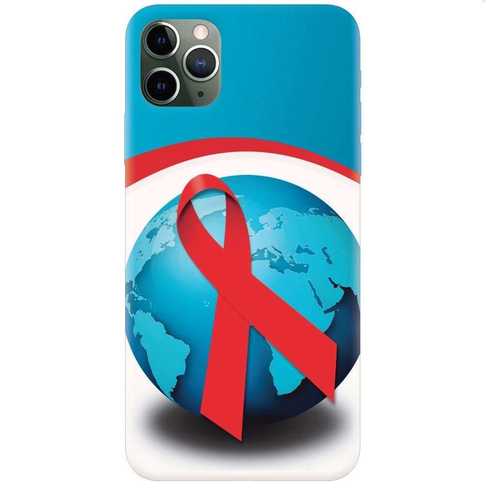 Husa silicon pentru Apple Iphone 11 Pro, World Aids Day