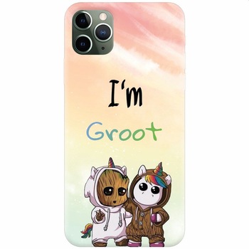Husa silicon pentru Apple Iphone 11 Pro, Im Groot Husa silicon pentru Apple Iphone 11 Pro, Im Groot