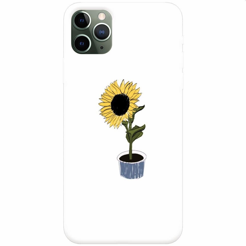 Husa silicon pentru Apple Iphone 11 Pro, Sun Flower