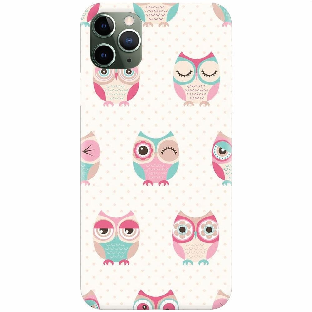 Husa silicon pentru Apple Iphone 11 Pro, Owl Pattern
