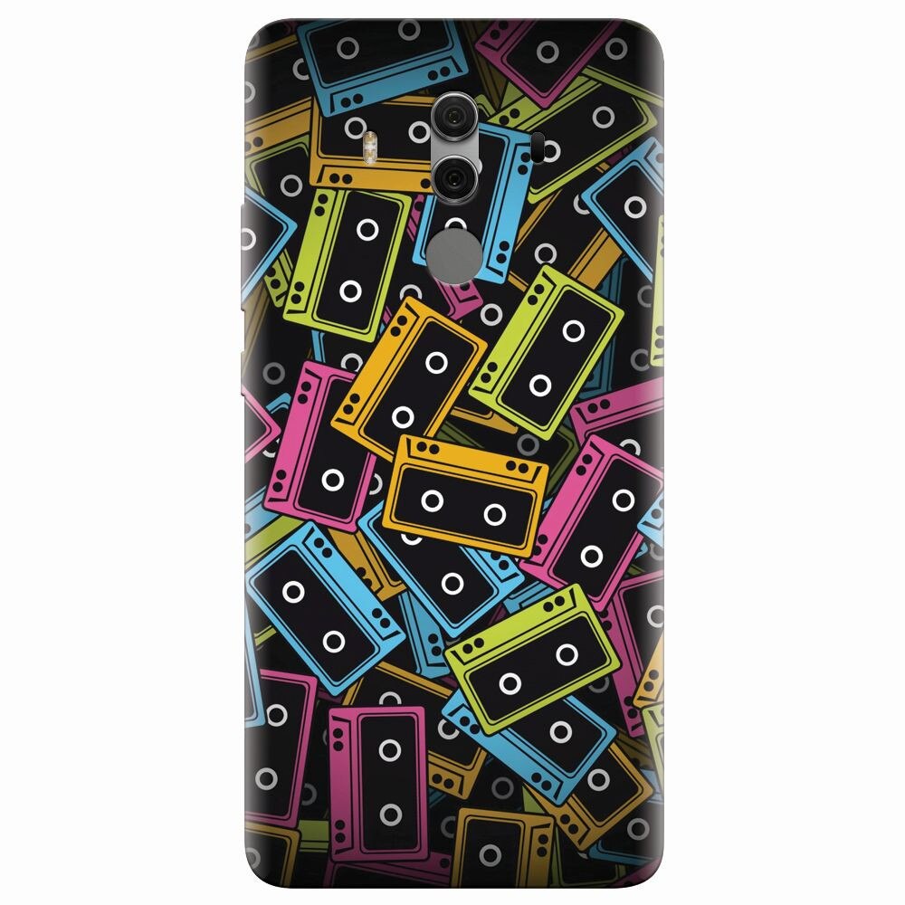 Husa silicon pentru Huawei Mate 10 Pro, Audio Cassette Color Vector