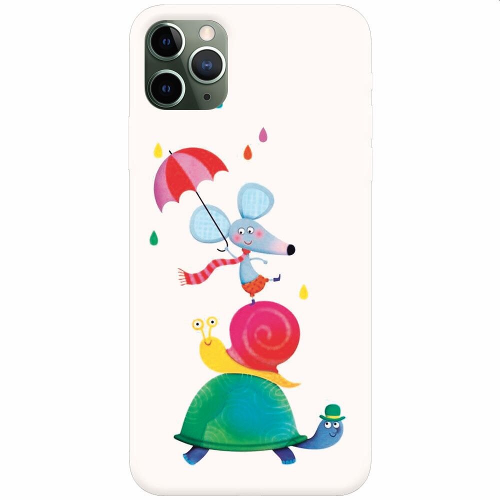 Husa silicon pentru Apple Iphone 11 Pro Max, Happy Animals