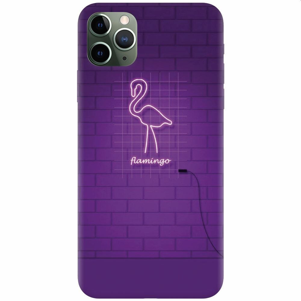 Husa silicon pentru Apple Iphone 11 Pro Max, Light Flamingo