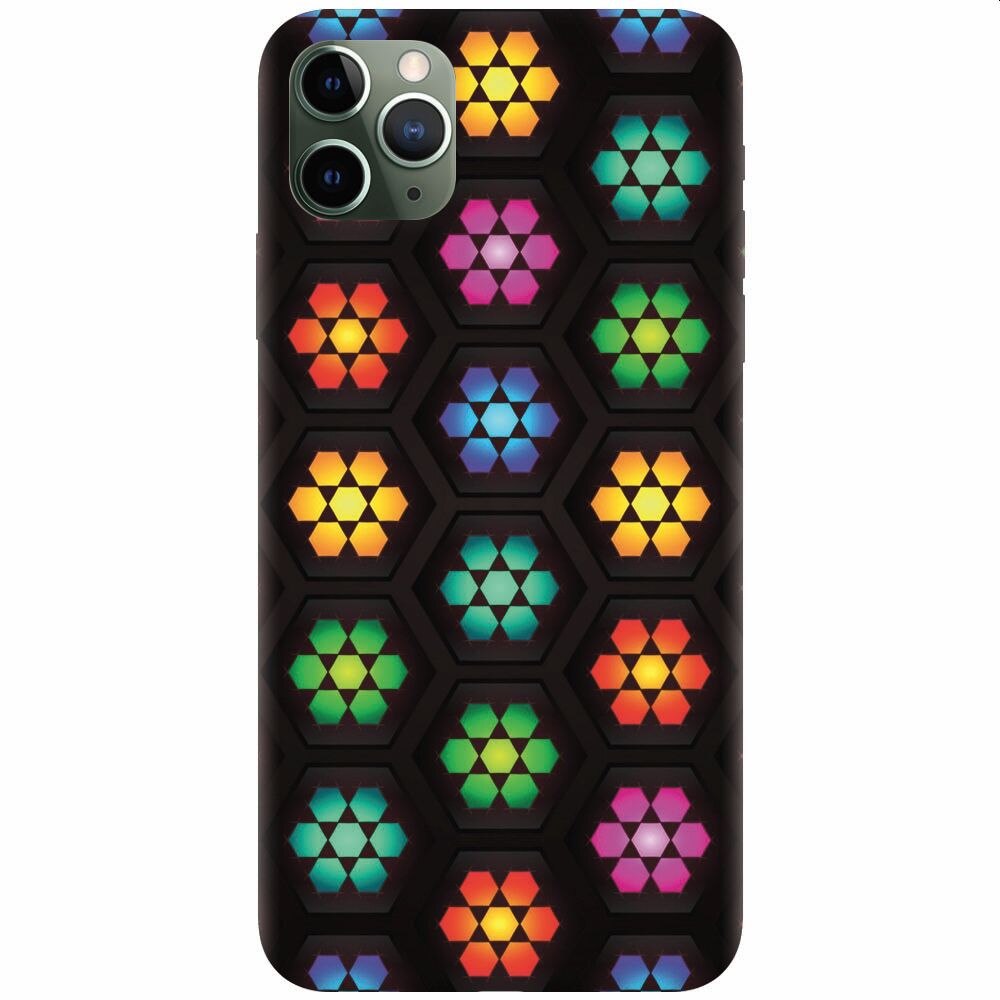 Husa silicon pentru Apple Iphone 11 Pro Max, Kaleidoscope Mosaic Patterns