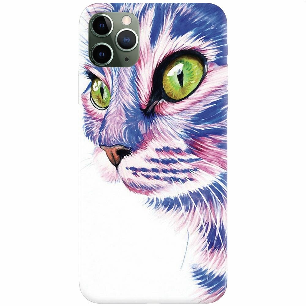 Husa silicon pentru Apple Iphone 11 Pro, Colorfull Cat