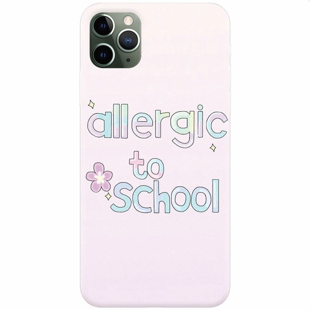 Husa silicon pentru Apple Iphone 11 Pro Max, Allergic To School