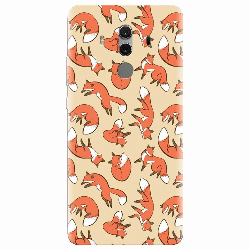 Husa silicon pentru Huawei Mate 10 Pro, Red Foxes