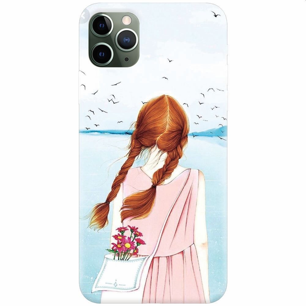 Husa silicon pentru Apple Iphone 11 Pro, Girl And Birds