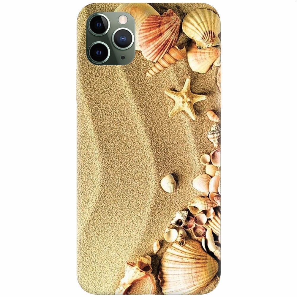 Husa silicon pentru Apple Iphone 11 Pro, Beach Sand Gold