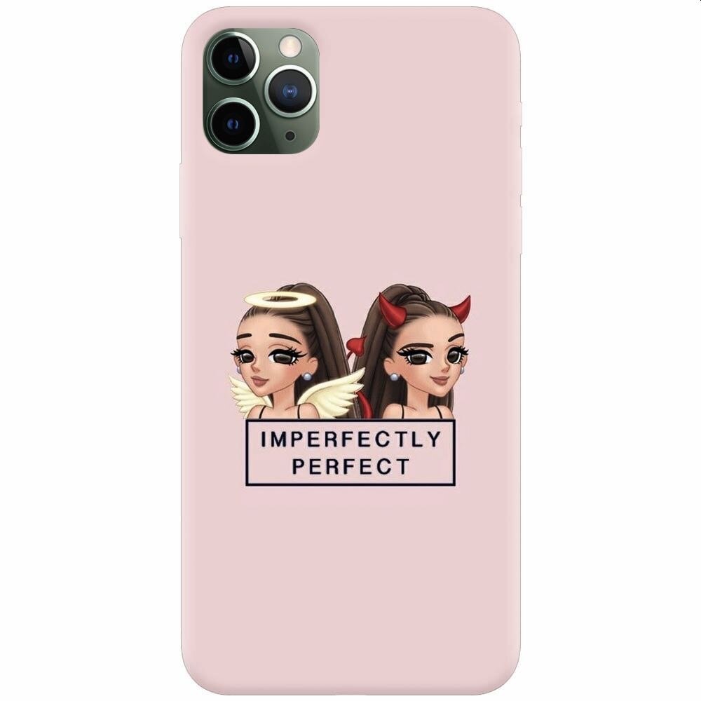 Husa silicon pentru Apple Iphone 11 Pro Max, Imperfectly Perfect Pink