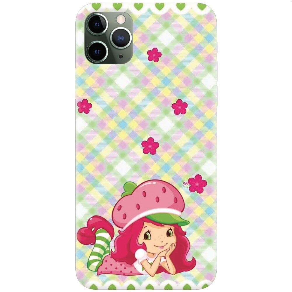 Husa silicon pentru Apple Iphone 11 Pro, Strawberry Girl