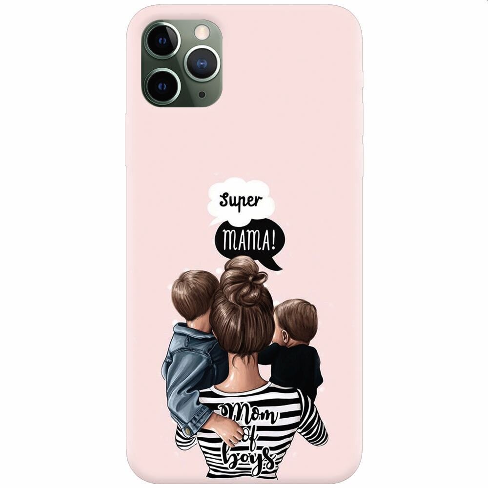Husa silicon pentru Apple Iphone 11 Pro, Mom Of Boys