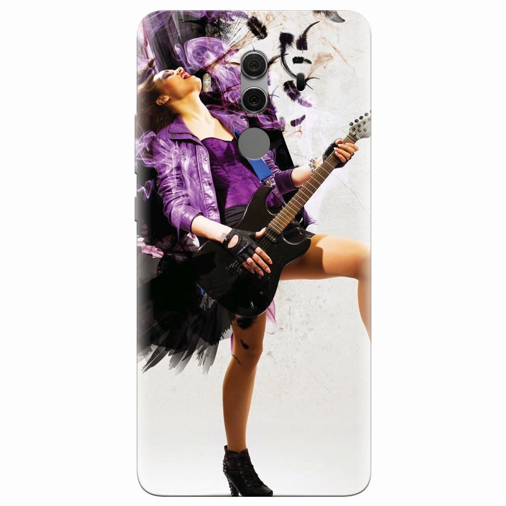 Husa silicon pentru Huawei Mate 10 Pro, Rock Music Girl