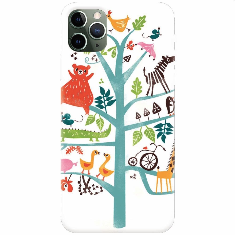 Husa silicon pentru Apple Iphone 11 Pro, Tree