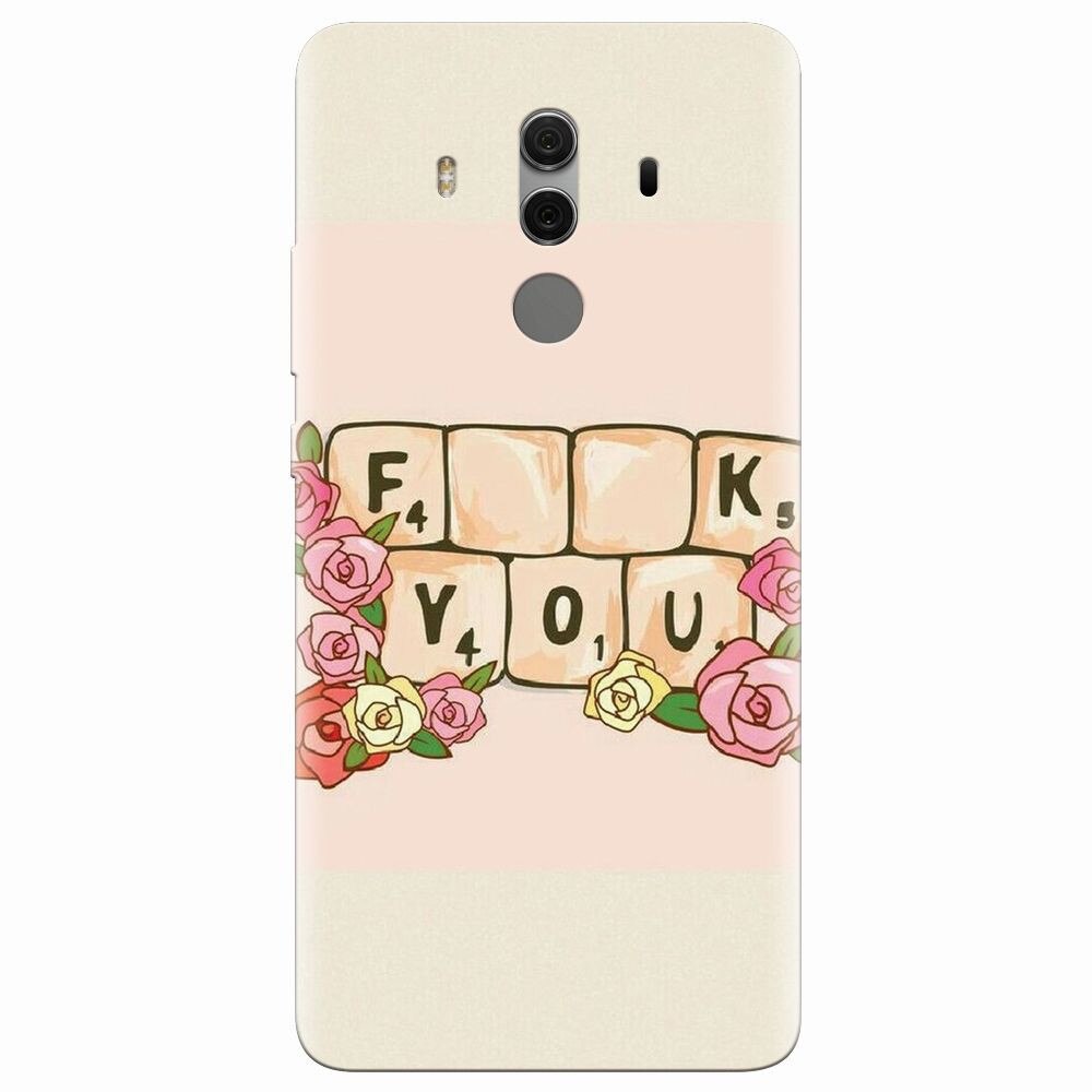 Husa silicon pentru Huawei Mate 10 Pro, Scrabble