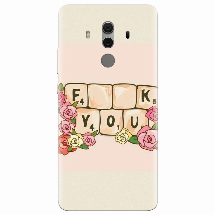 Силиконов кейс съвместим с Huawei Mate 10 Pro, Scrabble