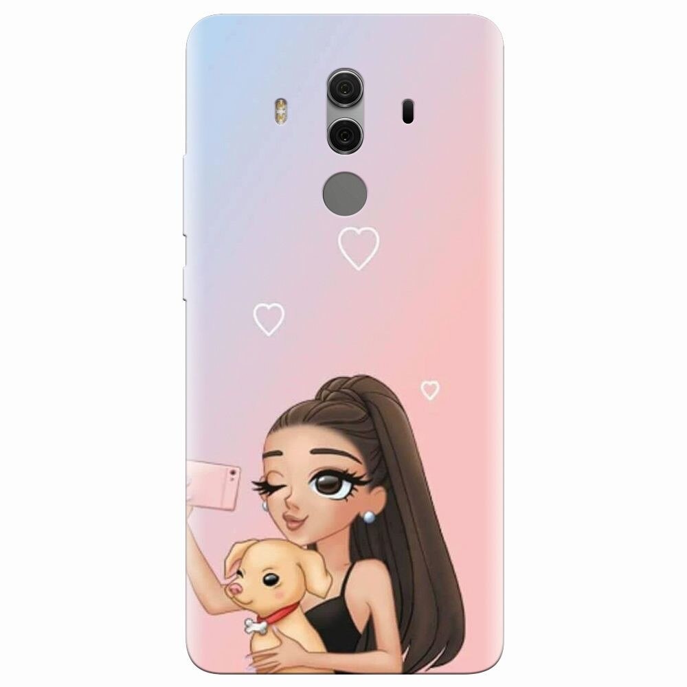 Husa silicon pentru Huawei Mate 10 Pro, Selfie With Sweet Dog