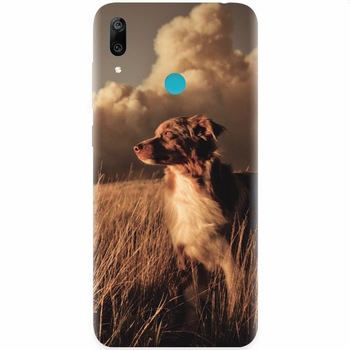 Husa silicon pentru Huawei Y7 Prime 2019, Alone Dog Animal In Grass Husa silicon pentru Huawei Y7 Prime 2019, Alone Dog Animal In Grass