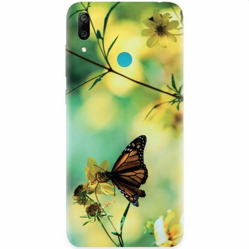 Husa silicon pentru Huawei Y7 2019, Butterfly Husa silicon pentru Huawei Y7 2019, Butterfly