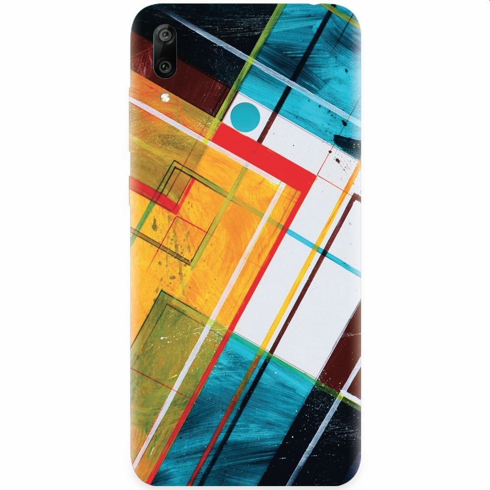 Husa silicon pentru Huawei Y7 2019, Abstraction Color Shape