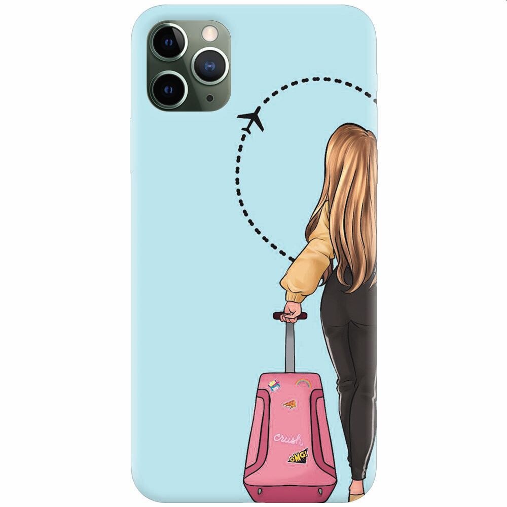 Husa silicon pentru Apple Iphone 11 Pro, Travel Girl