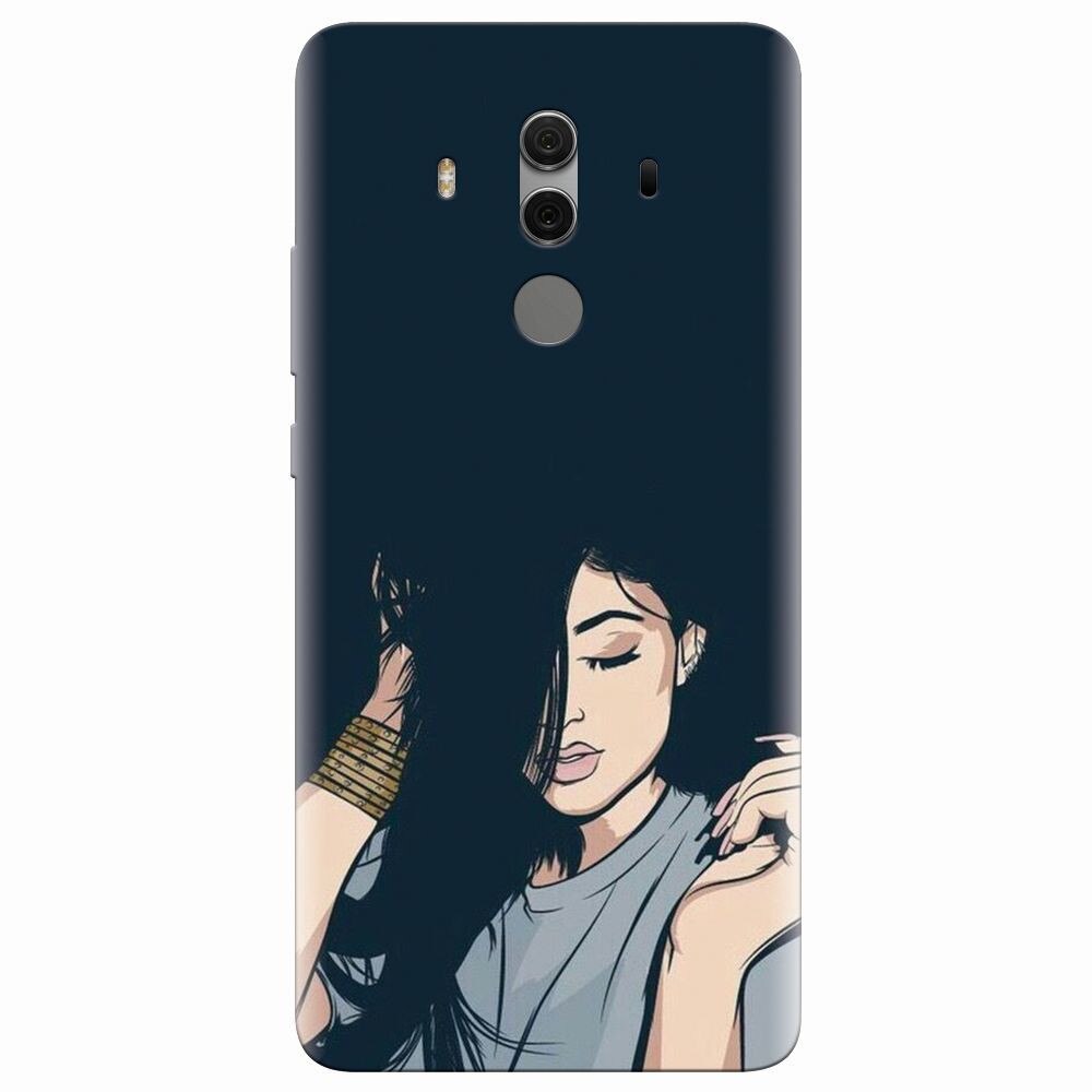 Husa silicon pentru Huawei Mate 10 Pro, Simple Girl