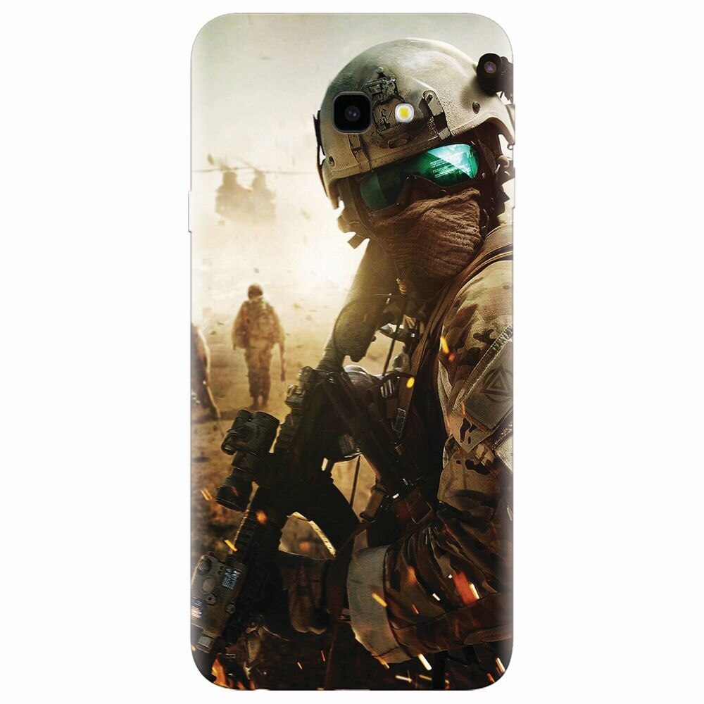 Husa silicon pentru Samsung Galaxy J4 Plus, Battlefield