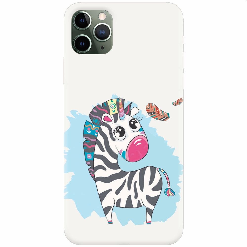 Husa silicon pentru Apple Iphone 11 Pro, Zebra