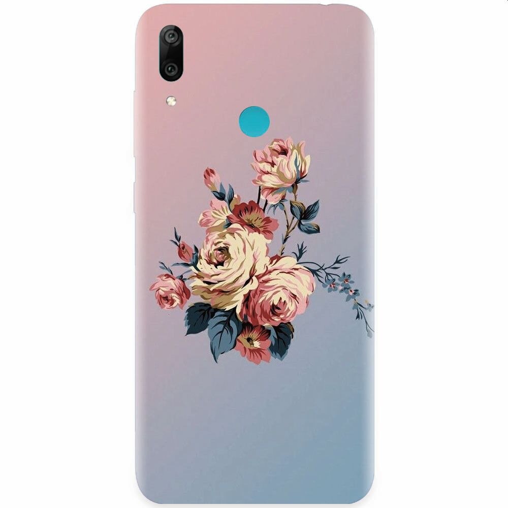 Husa silicon pentru Huawei Y7 2019, Roses