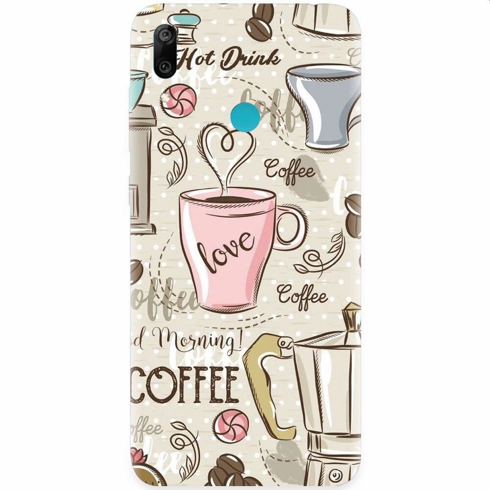 Husa silicon pentru Honor Play, Coffe And Donuts