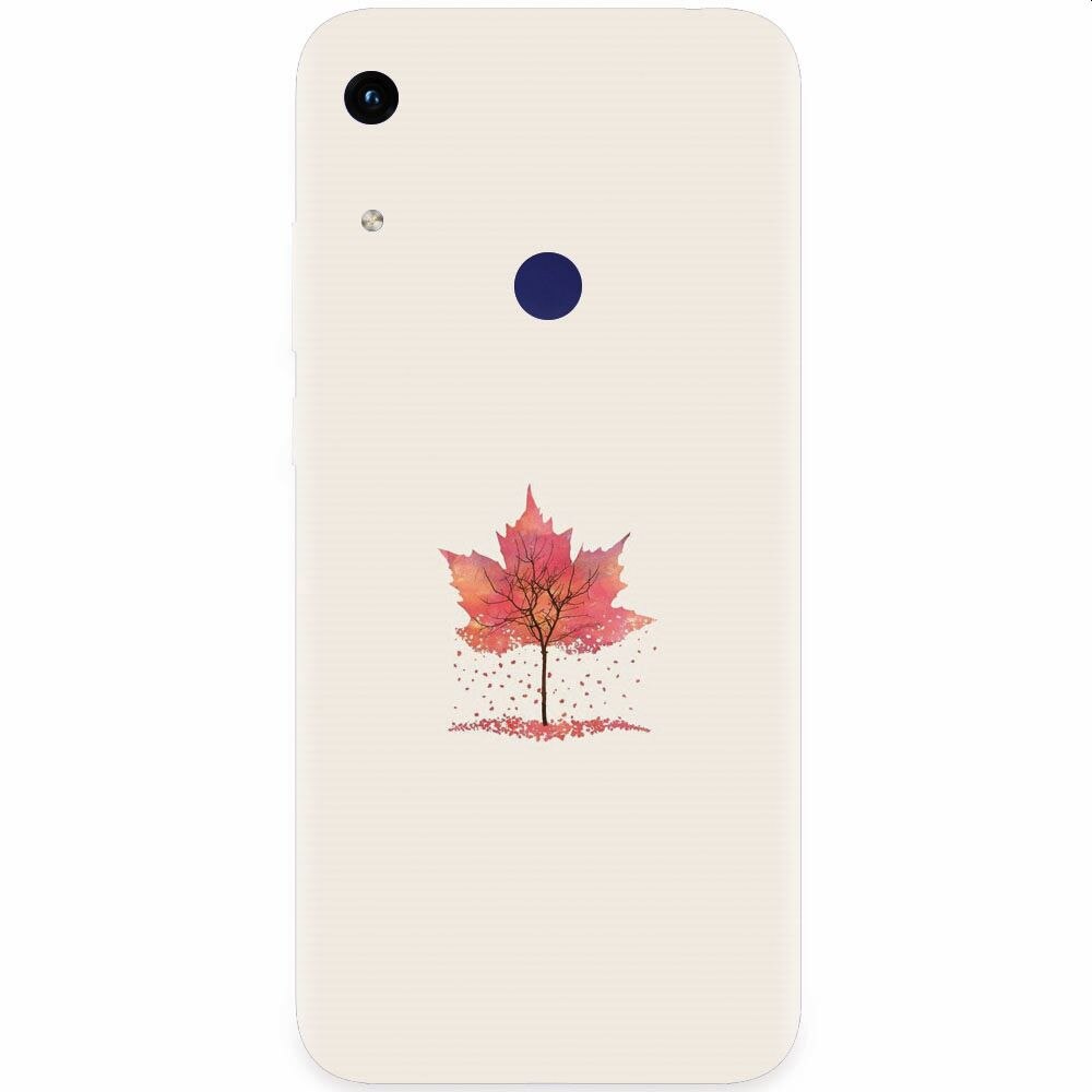 Husa silicon pentru Honor Play 8A, Autumn Tree Leaf Shape Illustration