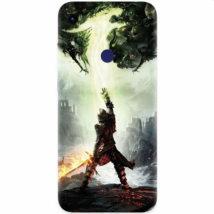 Силиконов кейс за Honor Play 8A, Green Dragon