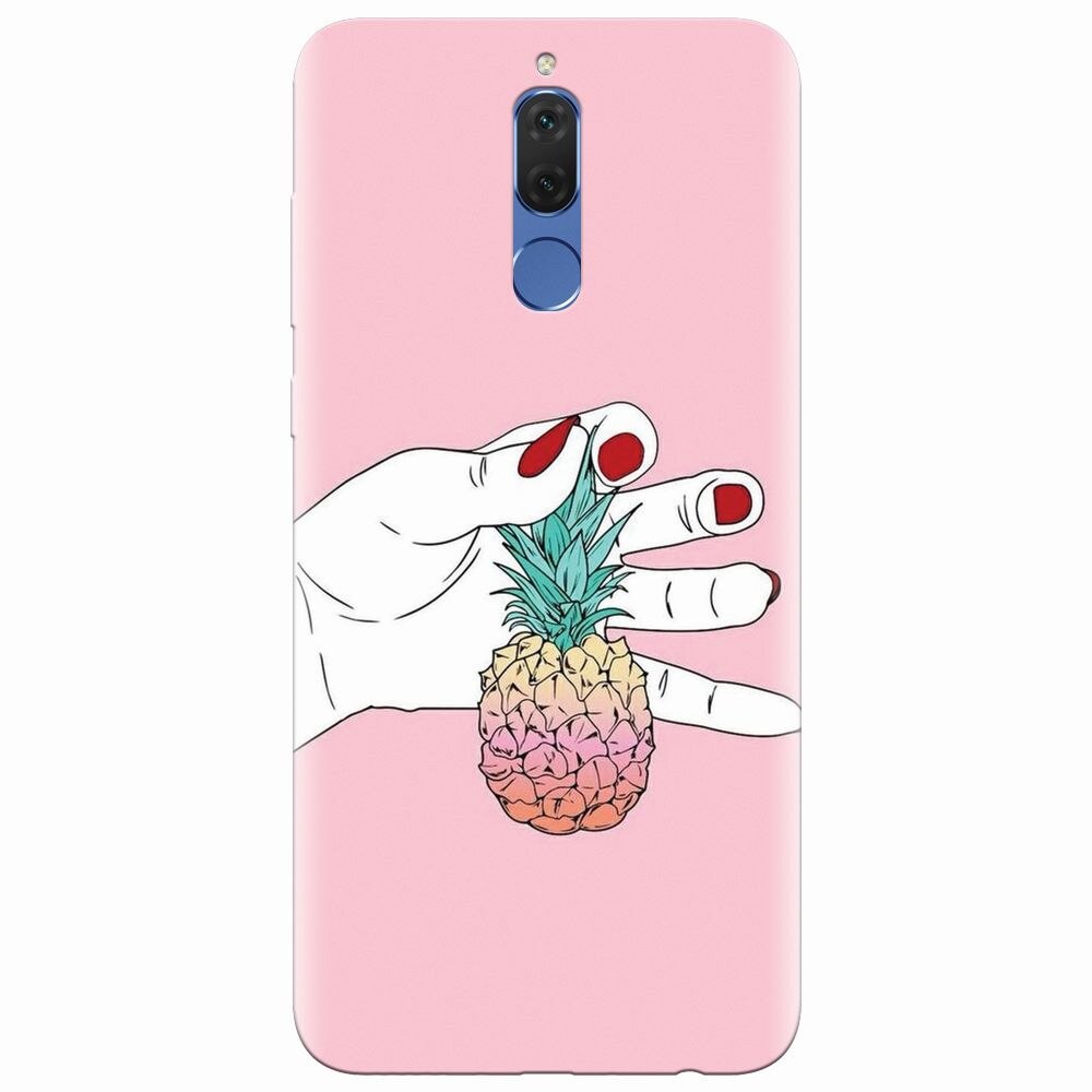 Husa silicon pentru Huawei Mate 10 Lite, Rainbow Pinepple