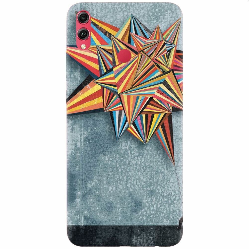 Husa silicon pentru Honor 8X, Abstract Colorful Balloon Triangles
