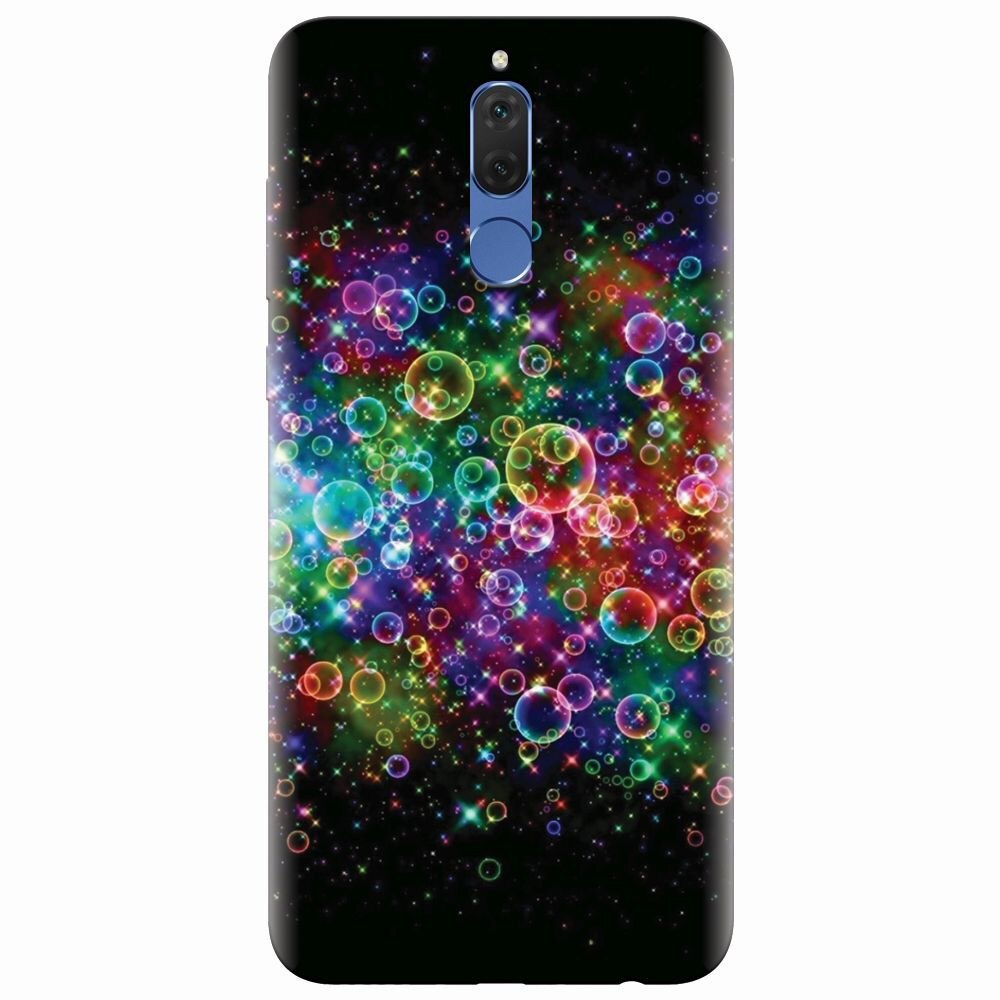 Husa silicon pentru Huawei Mate 10 Lite, Rainbow Colored Soap Bubbles