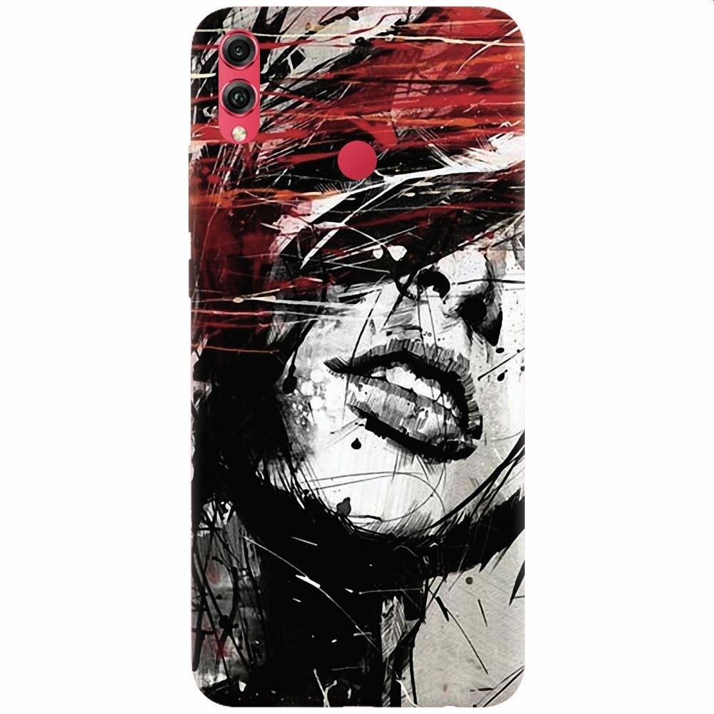Husa silicon pentru Honor Note 10, Byroglyphics Woman Drawing